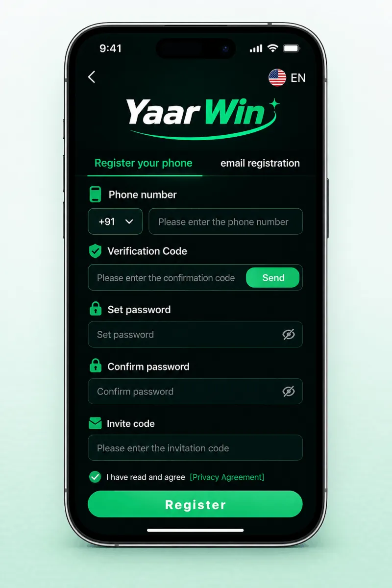 Yaar Win Register Illustration
